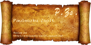 Pauleszku Zsolt névjegykártya