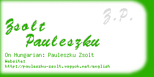 zsolt pauleszku business card